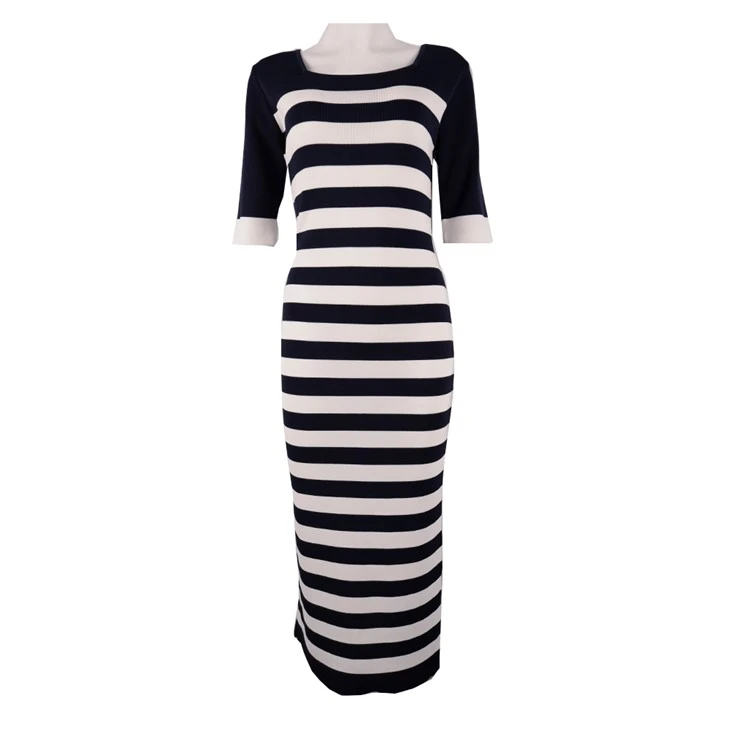 Black And White Striped Dress